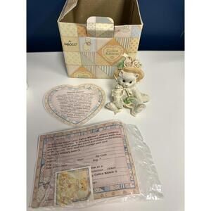 VTG 1992 Enesco Calico Kittens Our Friendship Blossomed From The Heart 627887 *